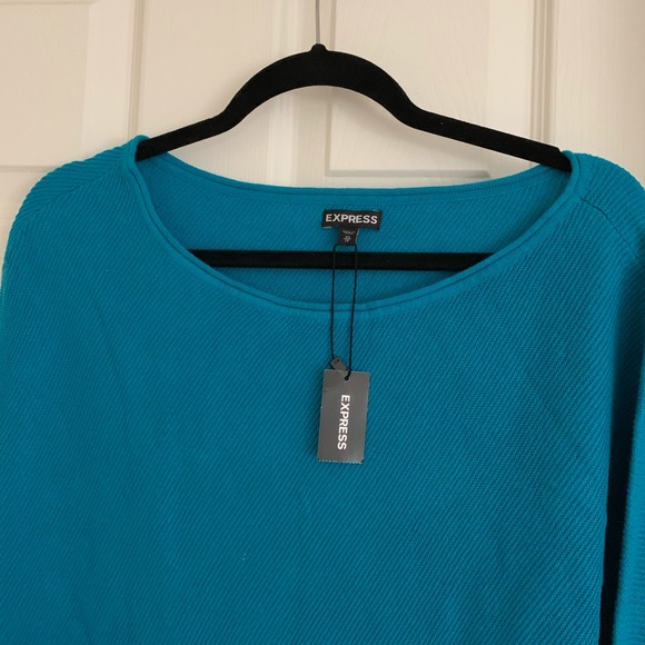 Express Women’s Tunic Sweater 3/4 Sleeve Knit Blouse- XS- NWT - Picture 4 of 8